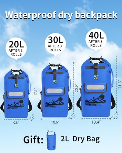 Dry Bag Backpack - color: Blue, size: 20L