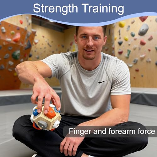 Handcrafted Boulder Block for Climbers - Rock Climbing Ball Finger Trainer, 3D Simulated Climbing Training Balls for Rock Climbers, Grip Strength Enhance Tool Gift for Beginners & Professionals