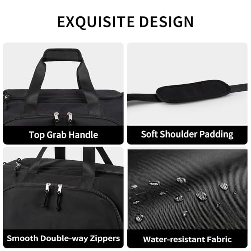 Gym Bag for Men & Women with Shoes Compartment and Wet Pocket Convertible Duffle Bag and Gym Backpack Waterproof Sports Duffel for Travel, Sports, Fitness & Workout