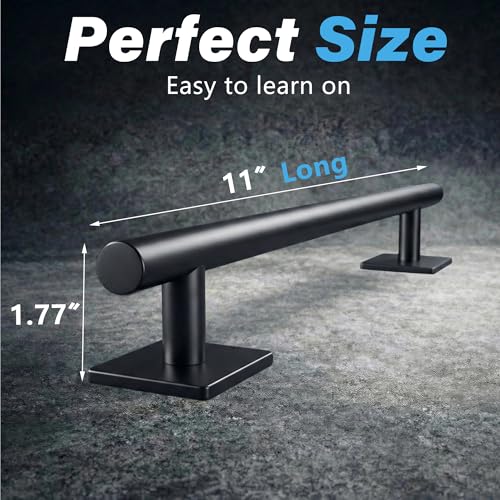 Fingerboard Rail, 11" Metal Round Grind Rail for Finger Skateboards, Solid Steel Obstacle with Weighted Base & Non-Slip Pads, Portable Desk Skatepark Accessory for Tricks, Grinds & Slides - size: round