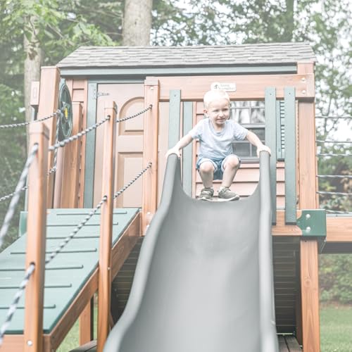 TUSK Avalanche 14 ft Rotomolded Playset Slide, Gray - color: Gray, size: 14 ft