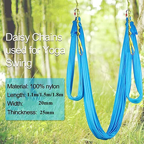 2Pcs Adjustable Anti-Gravity Chrysanthemum Swing Flying Stretch Belt Rope Climbing Daisy Chains Extension Yoga Belt Hanging - color: Grey, size: 1.1M