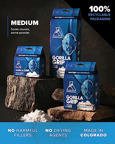 Friction Labs Premium Loose Climbing Chalk | High-Performance Hand Chalk with Superior Grip for Bouldering, Climbing, Long Lasting & Skin Friendly Powdered Chalk - size: 6 oz/170 g - Loose Chalk, style: Chunky Texture - Gorilla Grip