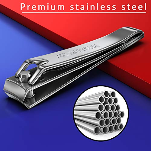 1 Pc Large Nail Clippers - 82mm, Built in Nail Files - Heavy Duty Stainless Steel Sharpest Thick Toenail, Fingernail Cutter for Men and Women