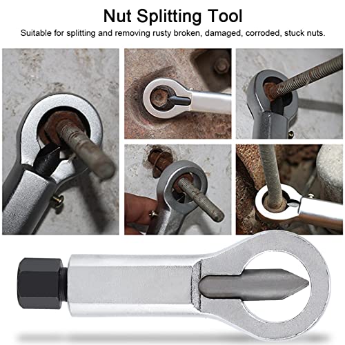 Nut Remover Tools, Nut Splitter Made of Steel, Nut Removing Splitting Tool For Safely Remove Corroded or Damaged Nuts without Damaging the Bolts (Buy No. 2 alone)
