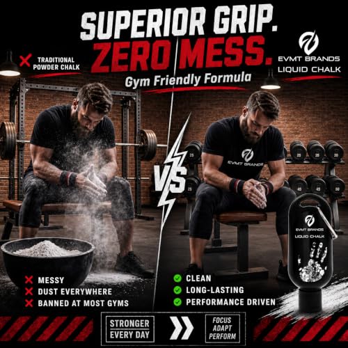 Liquid Chalk, Mess Free Gym Chalk for Weightlifting, Gymnastics, Rock Climbing, Dancing. Sweat Resistant and Long Lasting for Stronger Grip. - color: A2-4pk Cl