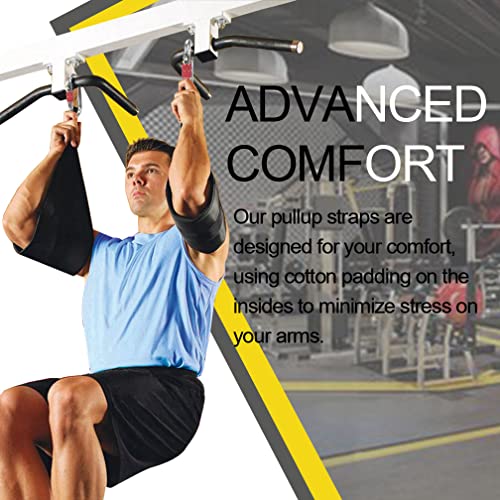 Hanging Ab Straps with Quick Locks, 1 Pair Gym Sling Straps | for Pull Up Bar, Core & Abdominal Workouts
