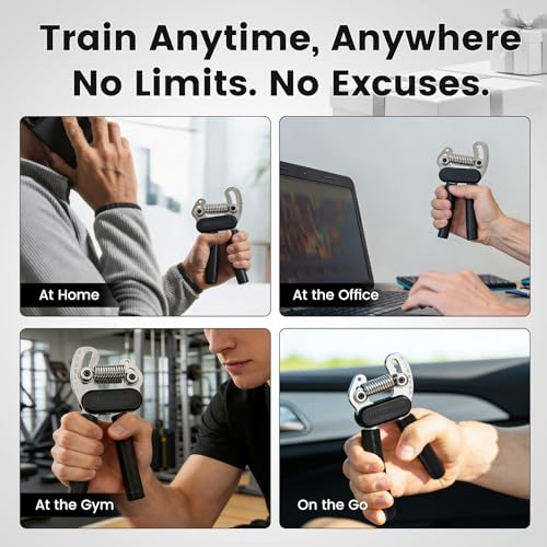 All-Metal Grip Strength Trainer, Forearm Strengthener (33-132Lbs) | Heavy-Duty Hand Gripper Strengthener, No Slip Hand Exercisers - Ideal for Grip Strength, Muscle Building, Recovery