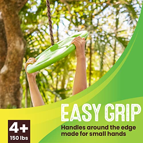 Swurfer Disco Tree Swing - Swing Sets for Backyard, Outdoor Swing, Swingset Outdoor for Kids, Easy Installation, Heavy Duty, Adjustable Climbing Rope, Weather Resistant - style: Disc Tree Ring – Disc Swing
