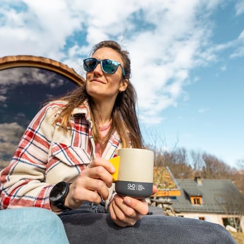 YY Vertical Climbing Mug Evo, Pinch Mug for Rock Climbers and Boulderers, Indoor Bouldering Grip Cup, Unique Gift, Blue - style: Indoor vibes - Yellow