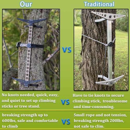 Huntury Climbing Stick Straps, Tree Stand Strap, Climbing Steps Replacement Strap, Climbing Stick Attachment, Quick, Easy and Quiet to Install, Treestand Accessessories For Hunting - style: Pack Of 4