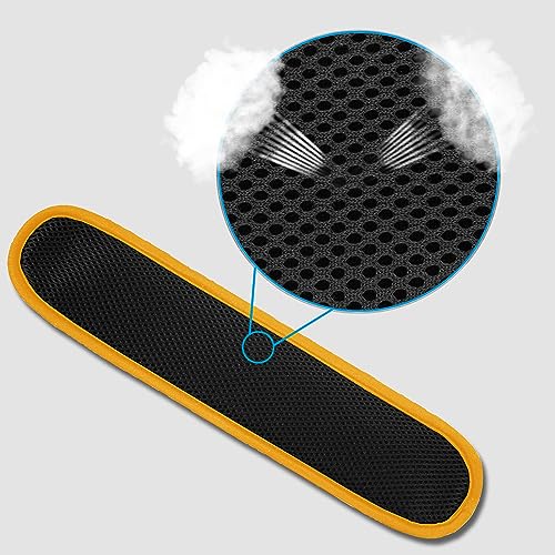 ZINZ Ultra Thick & Breathable Universal Shoulder Pad Cushion for Bag - Long & Comfort - color: Black&yellow