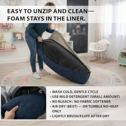 Matini Home 60" X 60" - Gymnastics Crash Pad with Cover Foam Blocks for Adults, Ideal Equipment to Jump, Train or Relax - Dark Blue Pattern - color: Dark Blue Pattern 60" X 60"