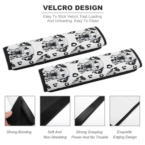 2 Piece Soft Padded Seat Belt Shoulder Pad for Adult Use, All Vehicles, Great Dane Automotive Seat Belt Protector, Easy Install (No Tool) - color: Pattern 468