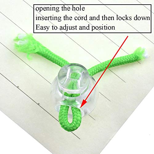 Spring Elastic Fastener Toggles Plastic Cord Lock Buttons Stopper Slider Thread Smooth Hold Tightly - color: Clear-22*17mm 40pcs