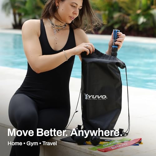 6-in-1 Foam Roller Set with Resistance Bands & Lacrosse Ball | Extra-long 18" foam roller and 17" massage stick provide greater coverage for faster, more effective full-body muscle relief.