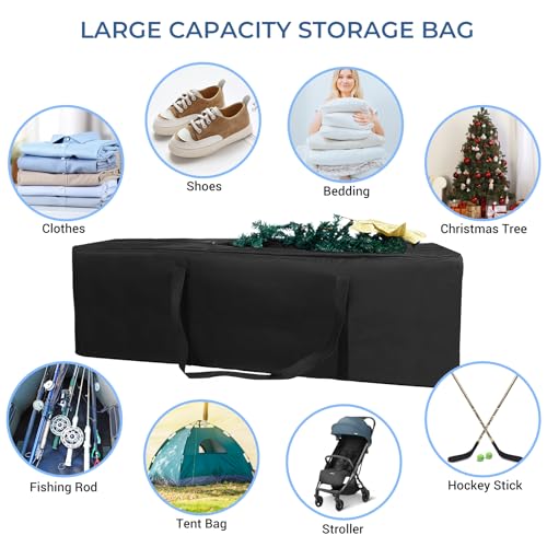 COOLBEBE 60" Sports Duffle Bag - 332L Extra Large Travel Duffel Luggage Bag with Upgrade Zipper, Sturdy & Water Resistant Long Duffle Bag for Camping Moving (Black 60inch) - size: 60" x 17" x 20"