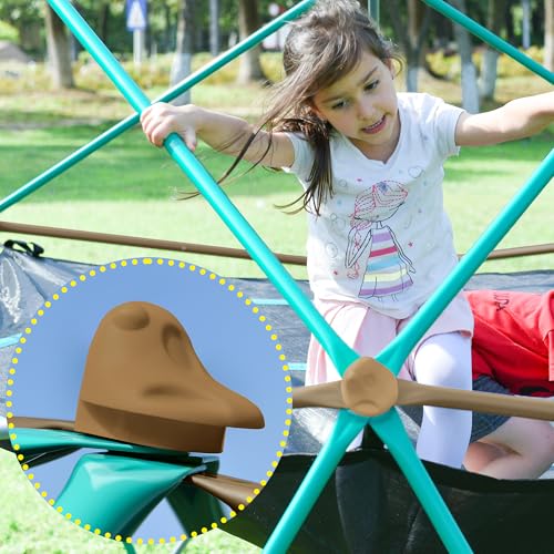 Merax 12FT Climbing Dome with Hammock, Outdoor Geometric Dome Climber | Playground Climber for Kids 3-10 Supporting 1000 lbs, Easy Assembly Play Center Jungle Gym - style: 12FT Green & Sil