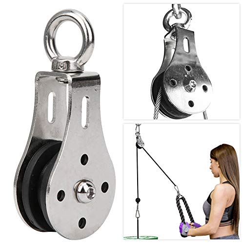 Exercise Bearing Pulley | Silent Traction Wheel for Lifting/Climbing/Gym | Stainless Steel & Nylon Construction | 237g Lightweight, 13x5.5x4cm