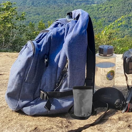Toyvian Anti-Slip Outdoor Climbing Chalk Bag with Oxford Fabric and Fleece, Scratch-Resistant Mountaineering Powder Bag for Camping and Climbing Enthusiasts
