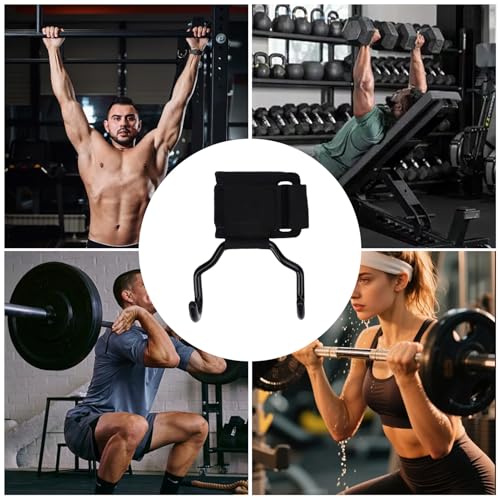Garosa Weight Lifting Hooks Adjustable Non Slip Rubber Grip 330lb Capacity Wrist Straps with Widened Cotton Layer for Strength Training Bodybuilding Pull Ups Barbell Rowing
