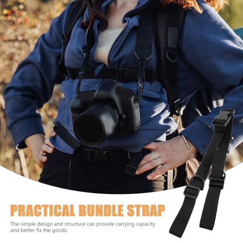 2pcs Thickened Nylon Bundle Straps with Buckle Adjustable Securing Webbing Rope for Tent, Backpack, Yoga Mat, Heavy Duty Fixed Tie Down Utility Straps