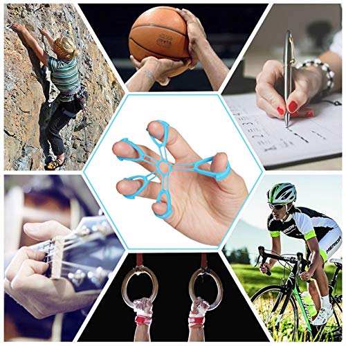 Fanwer Finger Strengthener & Finger Stretcher Hand Extensor Exerciser Set for Arthritis Carpal Tunnel Exercise to Improve Grips Performance for Elderly (3 Levels)