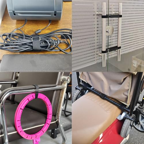 18 inch Extend Cable Strap and Adjustable Securing Strap with Buckle - 12 PCS Reusable Hook and Loop Fastening Nylon Cable Tie Wrap - size: 1 x 18 in