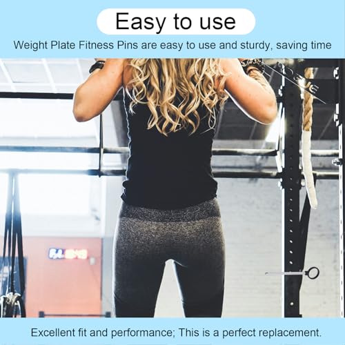 2pcs Ring Shaped Weight Stack Pin, 3/8 Inch Diameter Drop Set Pins Gym 4.4 Inch Gym Cable Machine Pins for Weight Stack Carbon Steel Loading Pin for Weight Plates Stack Extender Pin for Home Gym