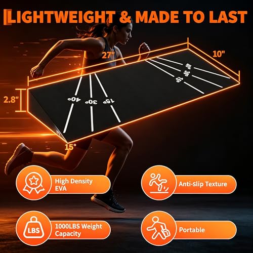 Garvee Squat Wedge Block 15° - Heel Elevated Slant Board for Squats, Knees over Toes & Weightlifting, 1000lb Capacity, Non-Slip One-Piece Design, Home Gym Accessory