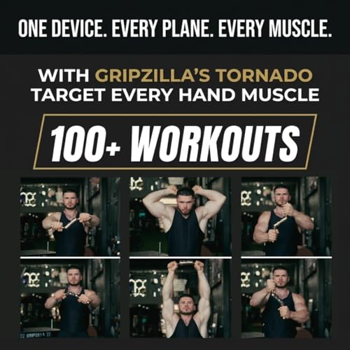 GRIPZILLA Tornado (2026 Steel Build) – Multi-Axis Forearm & Wrist Strengthener | Adjustable Grip Trainer & Forearm Exerciser for Tennis Elbow, Wrist Pain Relief, Climbing, BJJ, Armwrestling & Rehab