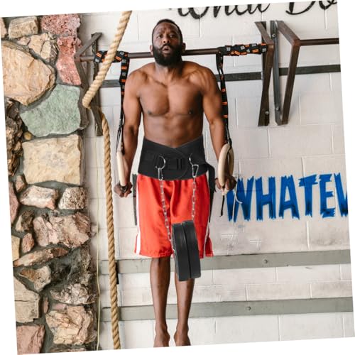 Toyvian Weighted Chain Waist Belt for Men Resistance Training Equipment for Bodybuilding Adjustable Thick Buckle for Dips and Pull-ups Comfortable Elastic for Shoulder and Back
