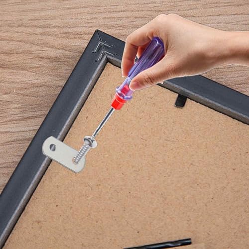15PCS 0/0" Canvas Clips for Picture Framing, Offset Mounting Hardware with Screws for Art and Mirror Installation - size: 0/0"