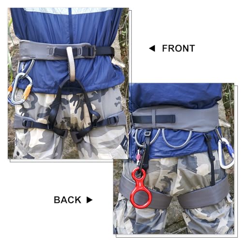 NewDoar Climbing Harness, Mountaineering Rock Climbing Harness, Half Body Harness for Rappelling Fire Rescuing Tree Climbing - color: Grey