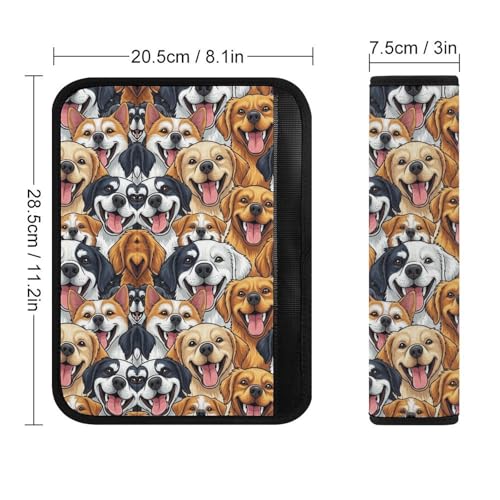 Universal Soft and Comfortable Car Seat Straps Shoulder Pads for Adult Use, Stroller Pushchair High Chair, 2PCS Cartoon Selfie Dog Harness Pads Strap - color: Pattern 764