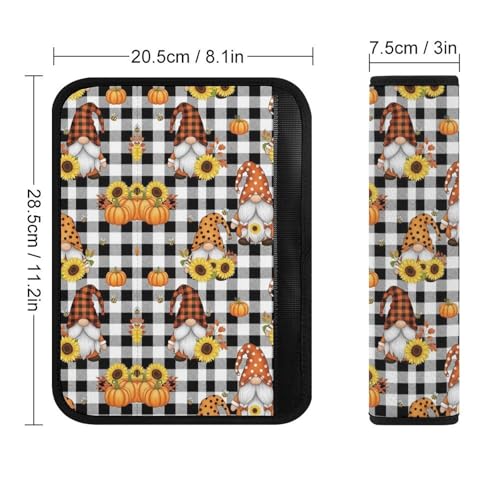 2PCS Gnomes Sunflower Seat Belt Cover Soft Padded Neck Strap Covers for Kids, All Vehicles, Comfortable Driving - color: Pattern 83