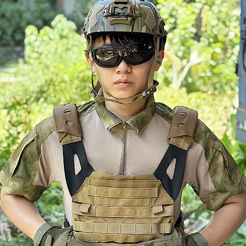 2 Pack Vest Shoulder Pads Fit 2" Shoulder Strap Comfort Soft Cushion Strap Pads Shoulder Strap pad Mesh Padded Lightweight for FCPC JPC Vests Sling Bags - color: Coyote Brown