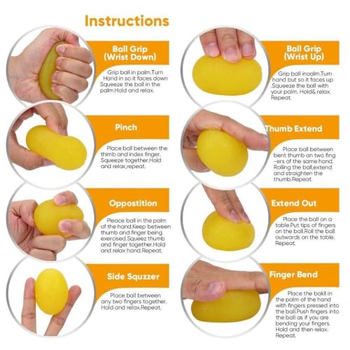 Stress Balls Squeeze Balls for Hand Strengthening Devices with Different Resistance Levels for Finger Forearm Wrist Exercise Relaxation and Pain Relief - color: Round Red Blue Green 25-30-35