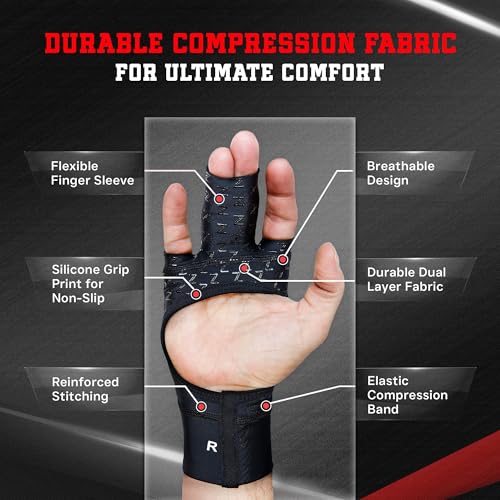 Grappz Middle Finger Brace Compression Gloves, Splint Alternative, Unisex S | Athletic Buddy Tape, Finger Sleeve & Brace, Arthritis Pain Relief & Joint Stabilizer for All Sports - size: Small, style: Middle Finger