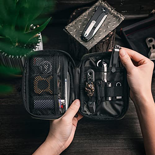 TACTICAL GEEK Block E2.0 EDC Compact Waist Multi-Purpose Molle Pouch Organizer, Green - color: Green