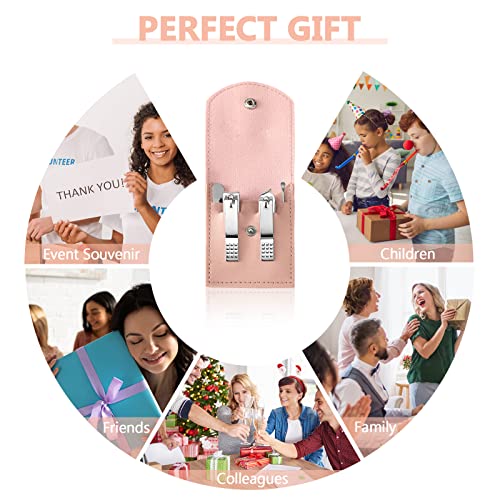 Geosar 12 Sets Manicure Gifts Bulk Nail Clippers Pedicure Kit Stainless Steel Professional Pedicure Grooming Kits Nail Care Tools with Travel Case for Women Men Hand Foot Birthday(Pink) - color: Pink