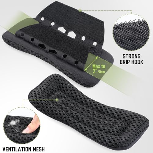 WYNEX Shoulder Strap Pad for Vest Carrier Accessories 2 Pack | 1000D Nylon Tactical Plate Shoulder Pads Strap Cushion, Flak Vest Shoulder Pads, Soft 3D Mesh Pads with Tactical Gear for Men - color: Black