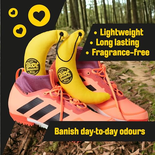 Boot Bananas Eco Travel Deodorisers, Lightweight, Reusable, 1 Pair - Light | Eco-friendly, reusable, lasts up to 12 months, neutralizes odors, purifies air, perfect for sports shoes and gloves, Boot