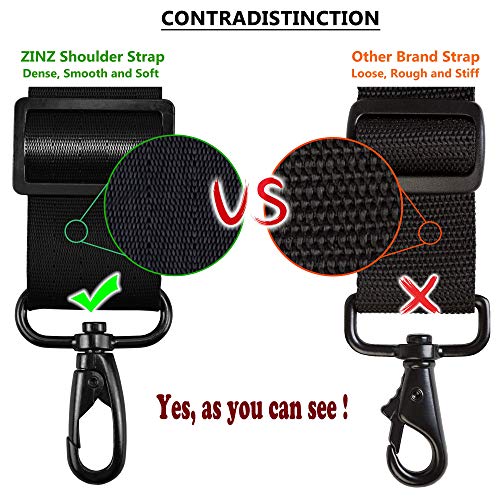 Bag Shoulder Strap, Padded Adjustable Shoulder Strap Replacement - color: Black, size: 57"