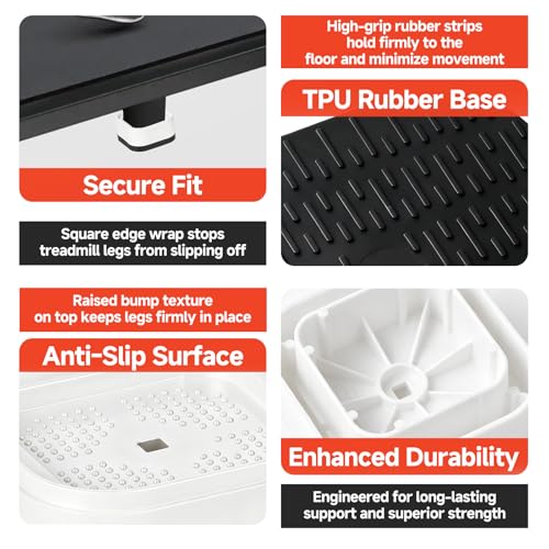 4-Pack Treadmill Incline Riser Blocks - color: White