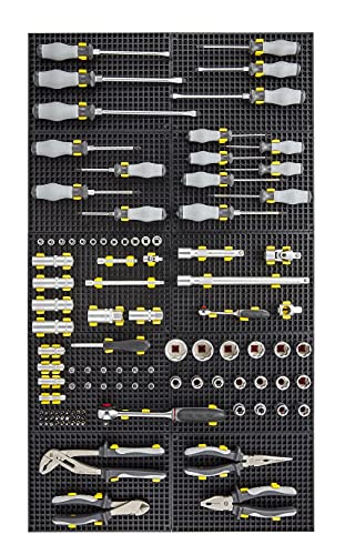 Ascend Tools Accessories for Organizer Genie Pegboards to Scale Up Organized Workspace (Metal Hooks 2.76 inch/70 mm - 10 Pieces) - style: Metal Hooks 2.76 inch/70 mm - 10 pieces per pouch