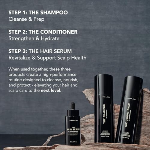 Caldera + Lab The Hair Care System | Men's 3 Piece Hair Routine | Includes shampoo, conditioner & scalp serum. Sulfate-free routine supports fuller, healthier-looking hair - size: 3-Piece Hair Care Set