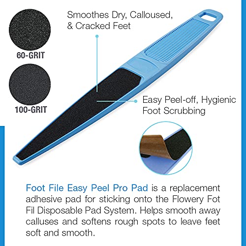 Flowery Foot File Easy Peel Pro Pad, Disposable Replacement Adhesive Pad for D-Files - Combo Pack 24 pcs - color: Pad Refills