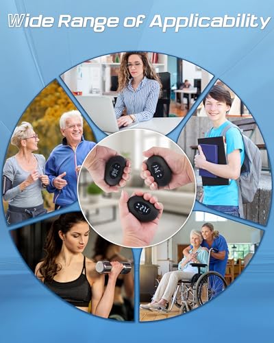 Hand Grip Strength Tester, Dynamometer Grip Strengthener, Digital Finger Palm Gripper Stress Balls, Electronic Squeeze Expander 396LB, Forearm Strengthener for Arthritis Carpal Tunnel Trainer Unzip