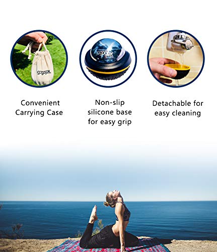 gogogox Cryosphere Cryo Cold Massage Roller Ball, 60mm Ice Roller for Sore Muscle Relief - Plantar Fasciitis Deep Tissue Massager, Cold Therapy Non Electric Hand Held Foot Hip Leg Massage Ball Roller
